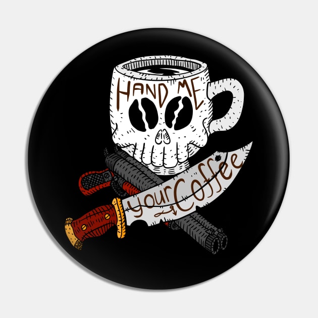 coffee gang. black coffee pirate. hand drawn logo. Pin by JJadx