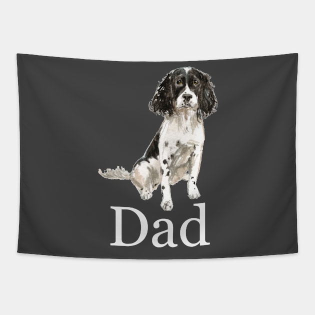 English Springer Spaniel Dog Dad, Dog Dad, Dog Daddy, Gift from the Dog, Dog Dad Gift, Dog Dad Present, Dog Daddy Present, Gift for Dog Dad, Present from the Dog Tapestry by Buttercups and Sunshine