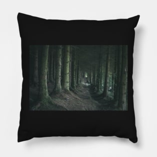 Light in the end of dark forest Pillow