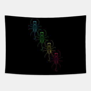 Vinegaroon whipscorpion rainbow Tapestry