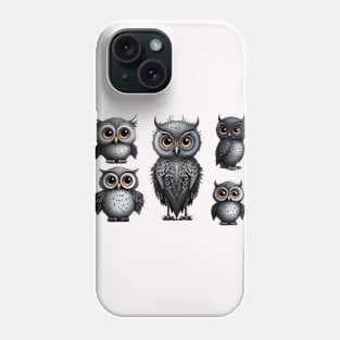 Five Adorable Owls Phone Case