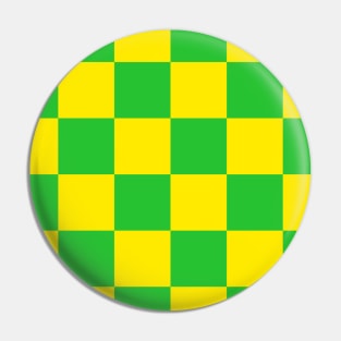 Checkerboard Square Seamless Pattern - Yellow & Green Pin