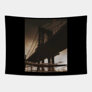 Manhattan Bridge Reflection Tapestry