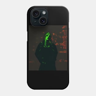 Very cool looking guy. Dark, but so cool. Moon on forehead. Green and orange. Phone Case