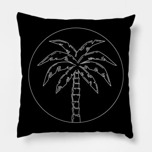 Palm Tree in a circle Pillow