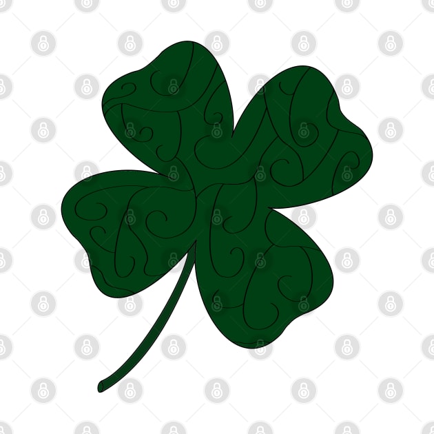 Patterned Four Leaf Clover by thcreations1