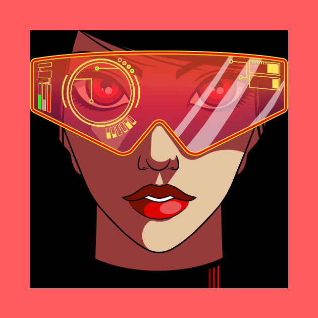 Cyberpunk Beautiful Girl - Cyberpunk gift ideas by MIRgallery