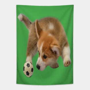 puppy football fan Tapestry