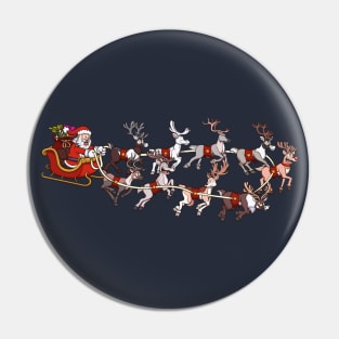 Santa Claus On His Sleigh Pin