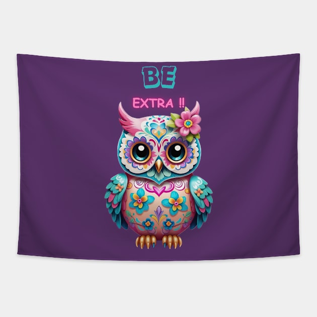 Cute Owl BE Extra!! Tapestry by Absinthe Society 