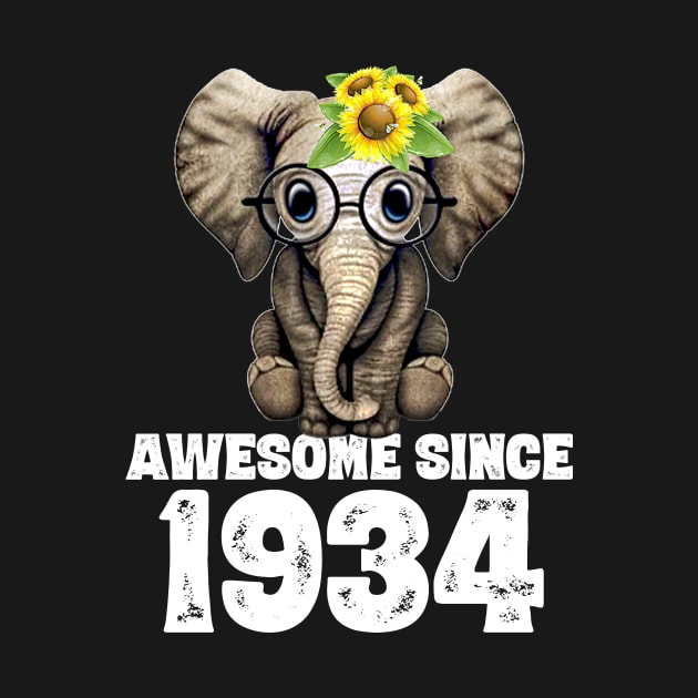 Awesome since 1934 86 Years Old Bday Gift 86th Birthday by DoorTees