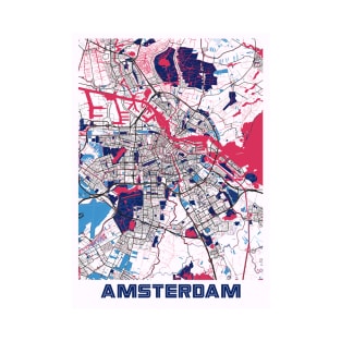 Amsterdam - Netherlands MilkTea City Map T-Shirt