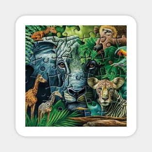 Jungle Puzzle 1 Magnet