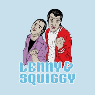 Retro Lenny and Squiggy Fan Art Design T-Shirt