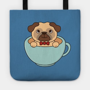 Cute and Kawaii Adorable Pug T-Shirt Tote