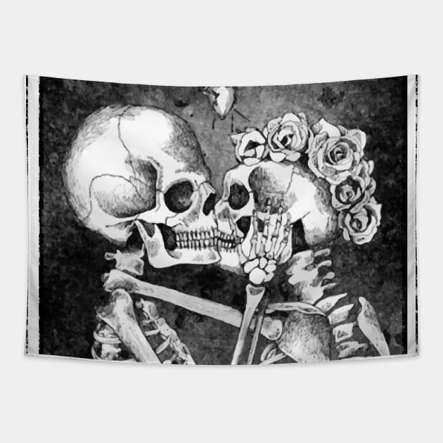 the Lovers Tarot Art Tapestry by MVRK Designs