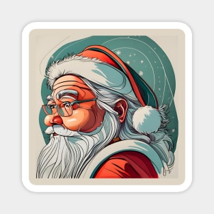 Christmas Santa Claus Portrait drawing Magnet