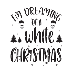 White Christmas Graphic Design T=shirt T-Shirt