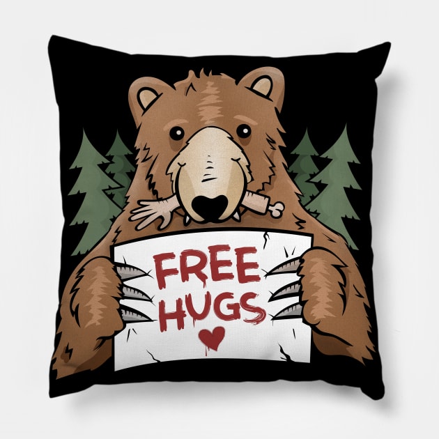 Free Hugs Bear Pillow by VinagreShop