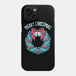 Merry Christmas (on black background) Phone Case