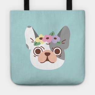 French bulldog and flowers Tote