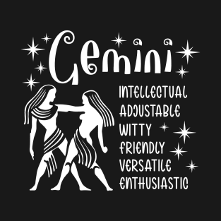 Gemini zodiac positive traits T-Shirt