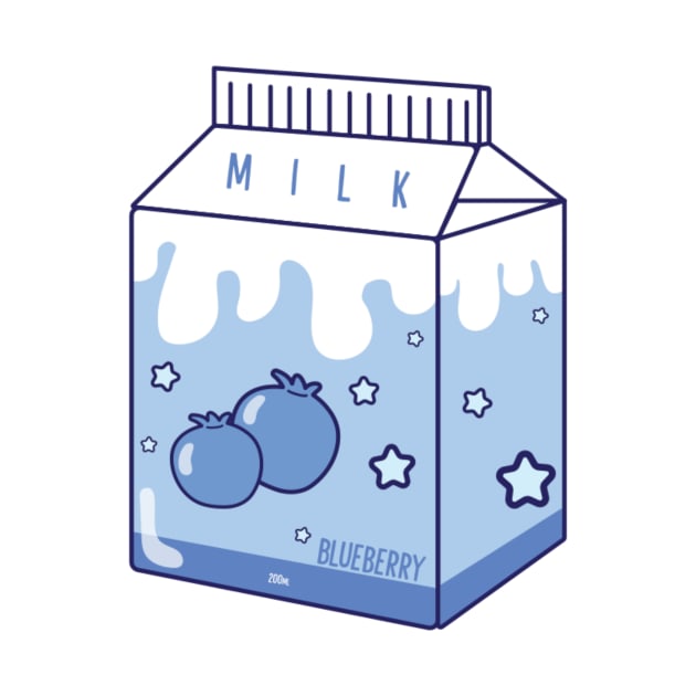 Japanese aesthetics kawaii blueberry milk by Japanese Designs