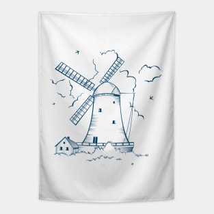 Dutch windmill Tapestry