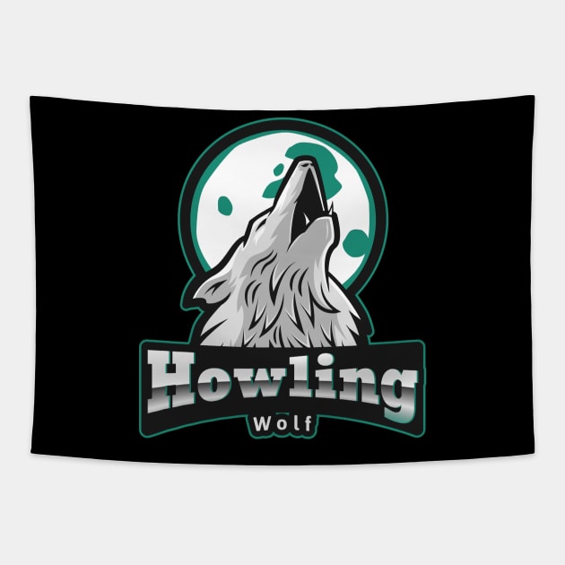 Howling Wolf Tapestry by Wolf Clothing Co