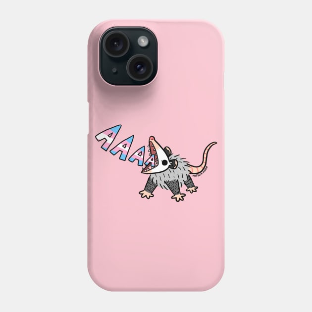 screams in trans Phone Case by Possum Mood