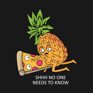 Pineapple Belongs on Pizza Lover Funny Food Pun T-Shirt