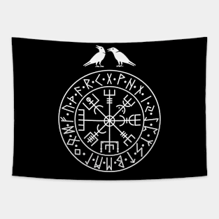 Vegvisir Futhark Runes Nordic Tapestry