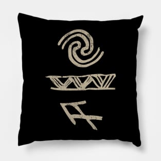 Ancient Hawaiian Symbols 1 by Buck Tee Pillow