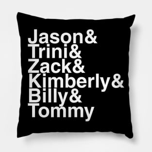 Power Rangers Helvetica List Pillow