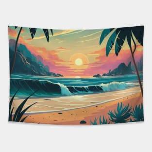 Beach, Tropical ocean Tapestry