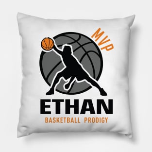 Ethan MVP Custom Player Basketball Prodigy Your Name Pillow