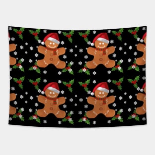 Christmas Gingerbread Pattern Tapestry