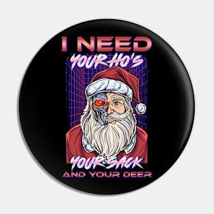 90s Retro Ugly Christmas Men Women Funny Christmas Santa Pin