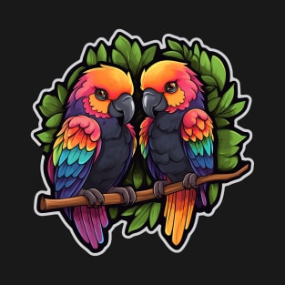 Colorful Parrot Cockatoo - Parakeet Macaws Parrot T-Shirt