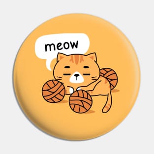 Orange cats wants to play Pin