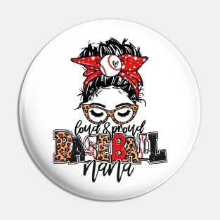 Softball Nana Messy Bun   Softball Nana Pin