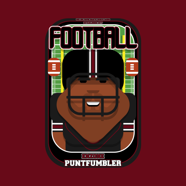 American Football Black and Burgundy - Enzone Puntfumbler - Hayes version. by Boxedspapercrafts