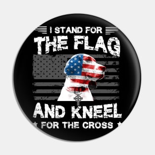 Beagles Dog Stand For The Flag Kneel For Fallen Pin