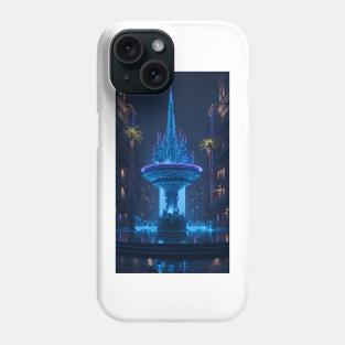 Street fountain at night Phone Case