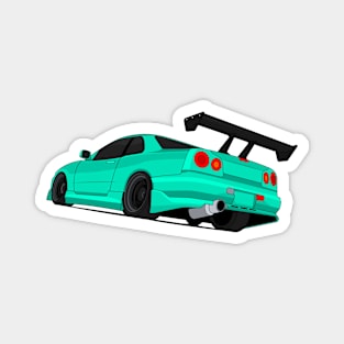 SKYLINE GTR R34 TURQUOISE Magnet