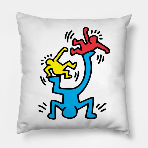 Acrobatics People Colors Pillow by by fend