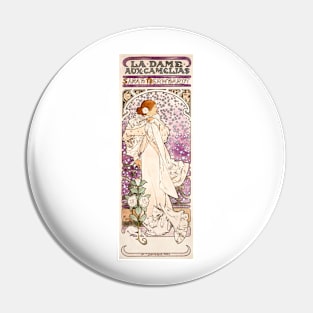 Vintage 1896 Art Nouveau Illustration/Painting of a Woman Among Stars Pin