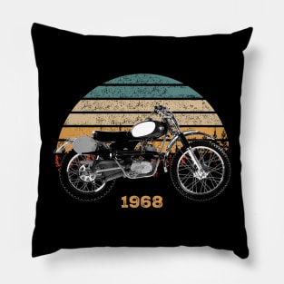 1968 Penton 100 Berkshire Vintage Motorcycle Design Pillow