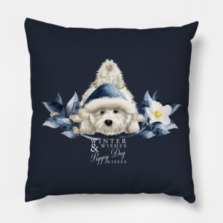 Cute Christmas Westie Pillow