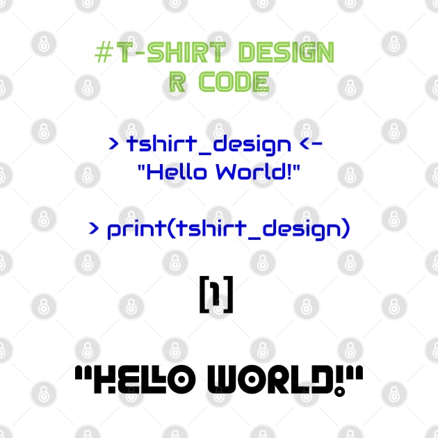 T-Shirt Design Programming | R Code True Color by aRtVerse